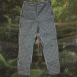 black and white checkered pants